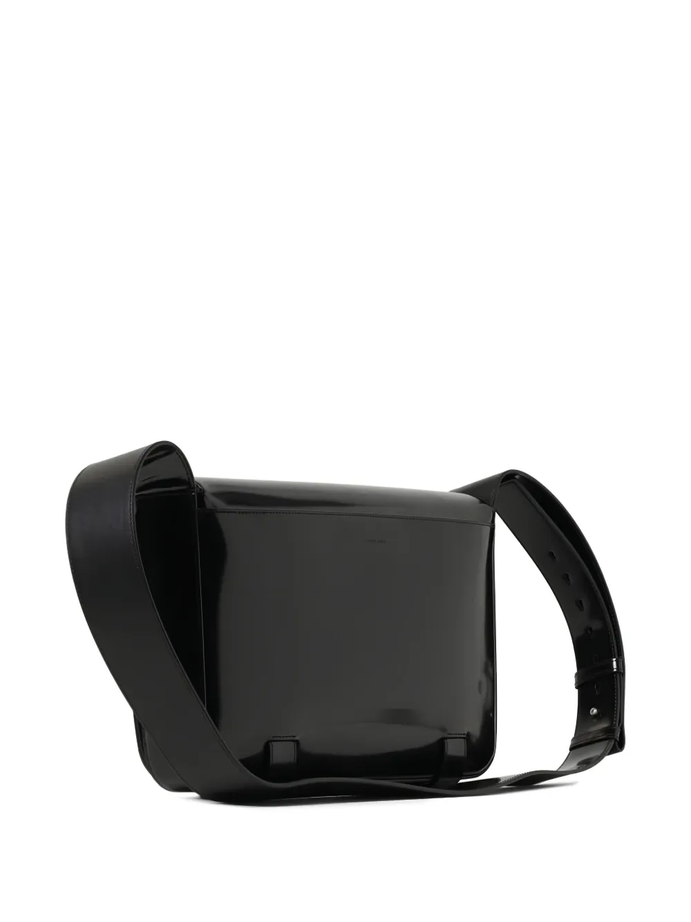 Ferragamo patent-leather clasp shoulder bag 163 BLACK
