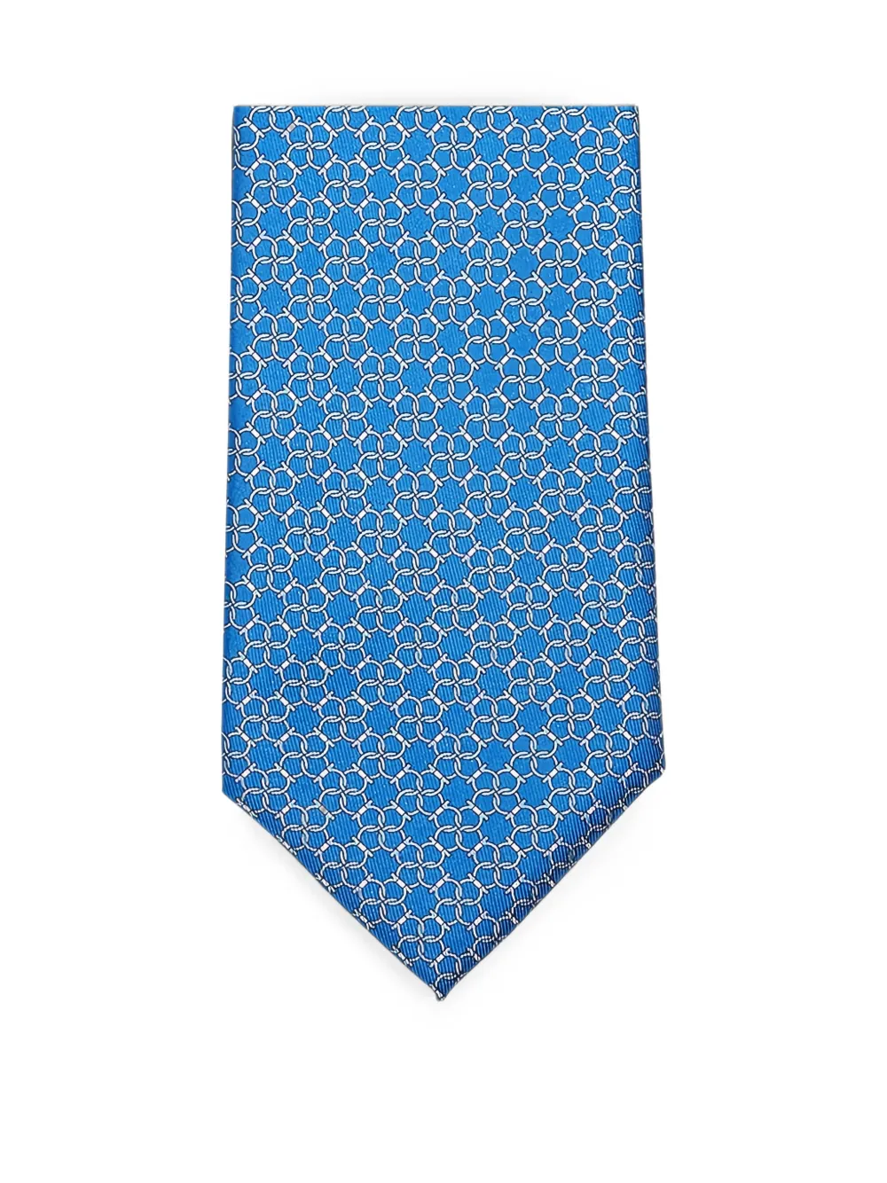 Ferragamo Stropdas met print Blauw
