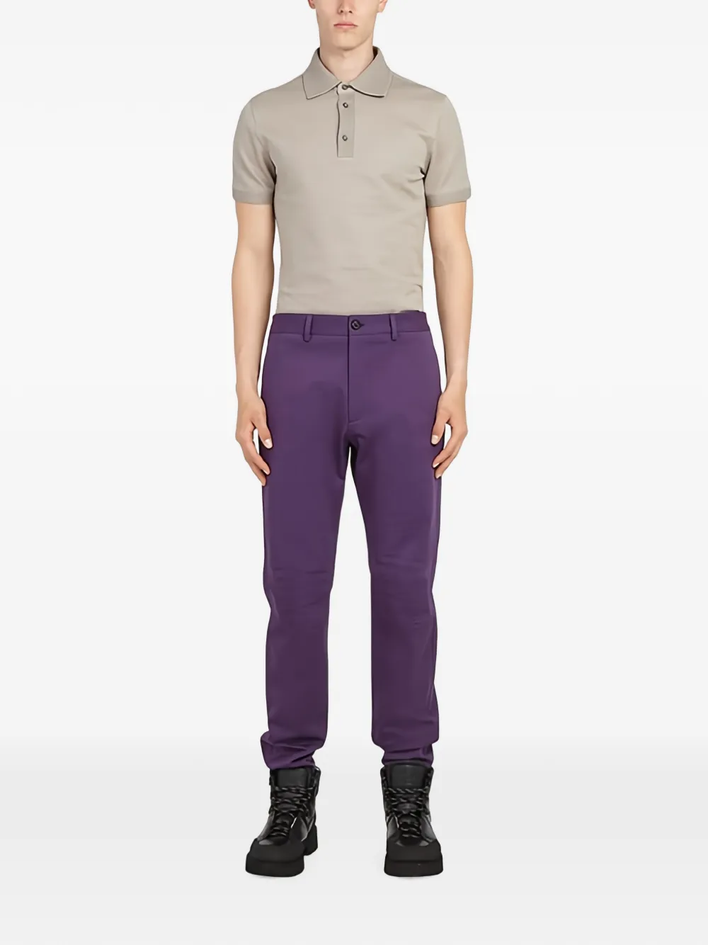 Ferragamo panelled-knee trousers Paars