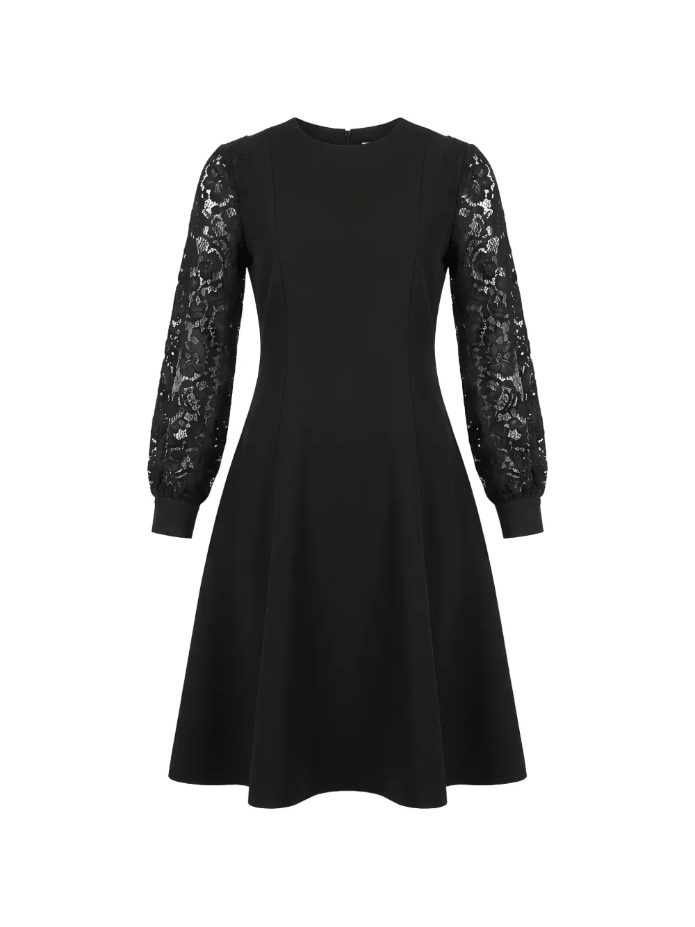 Valentino Garavani lace-sleeve mini dress - Nero