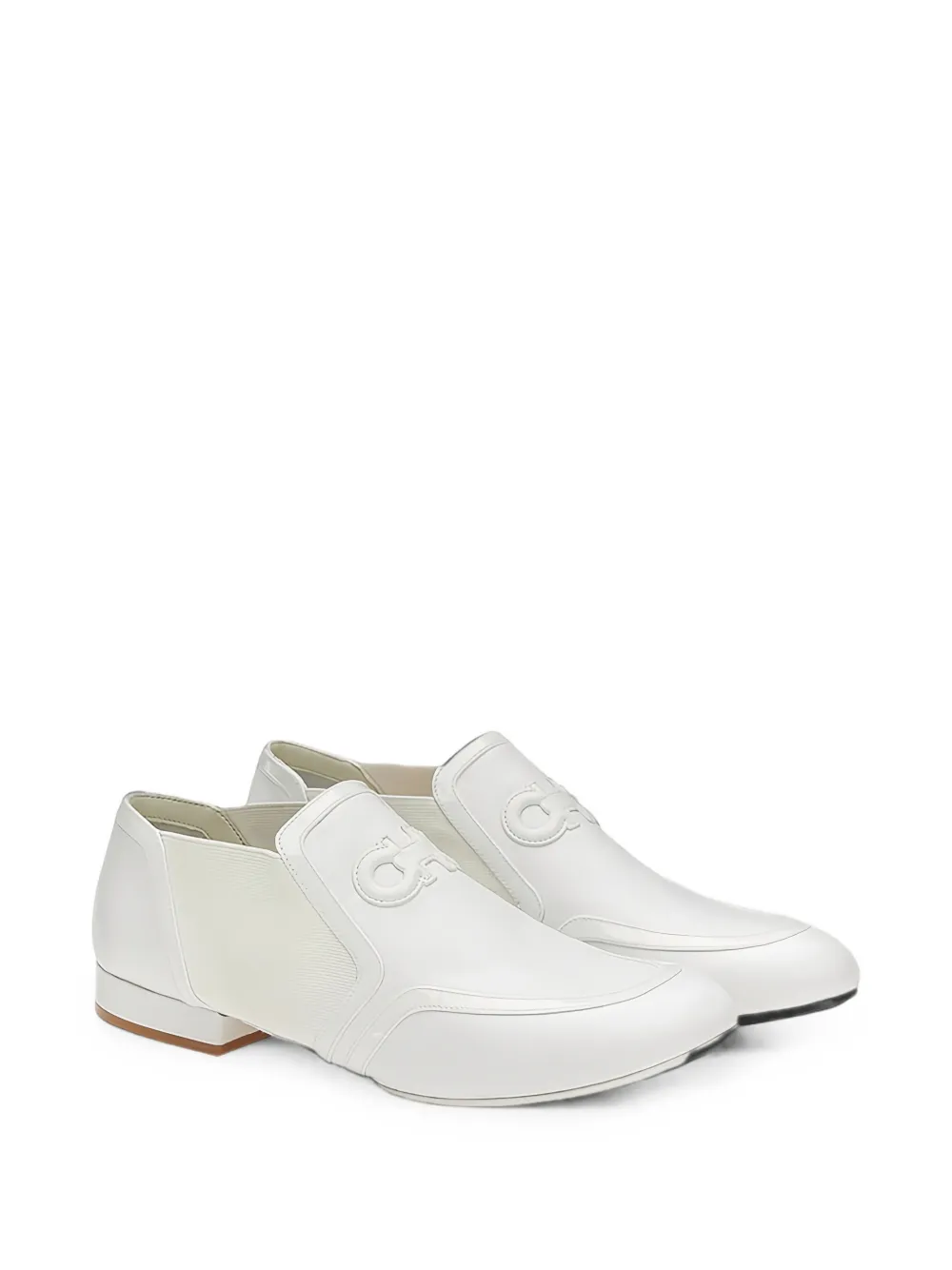 Ferragamo elasticated side panel loafers - Bianco