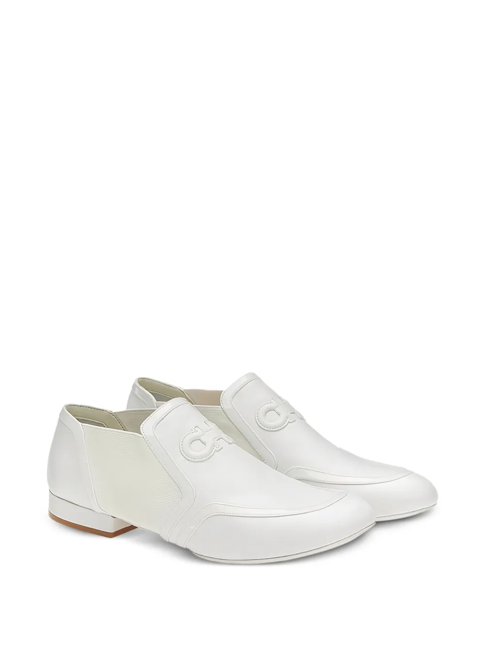 Ferragamo elasticated side panel loafers - Weiß