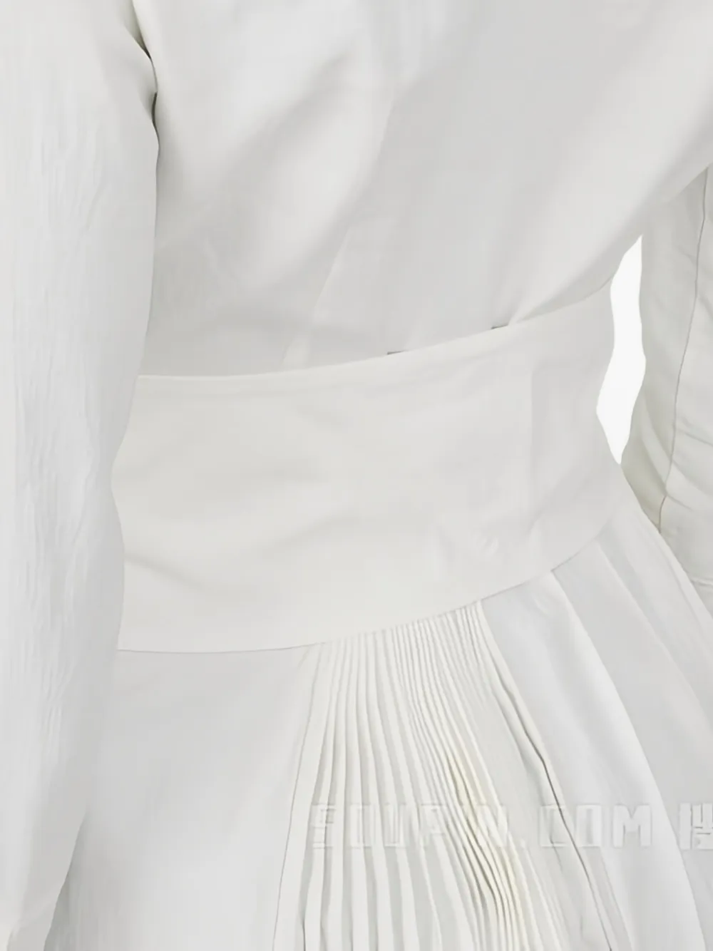 Ferragamo pleated-detail midi dress Wit