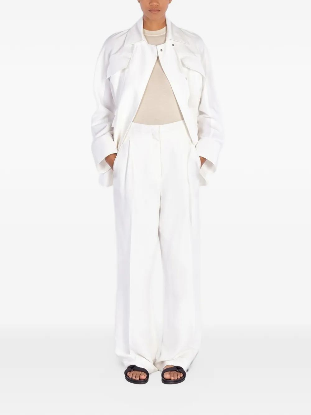 Ferragamo Straight plooibroek Wit