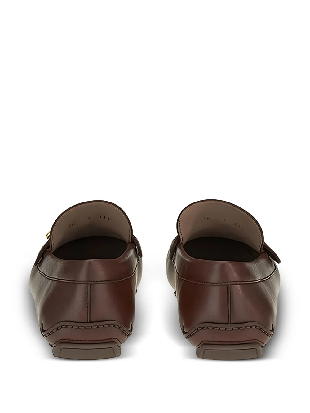 Ferragamo Gancini-buckle leather loafers Brown