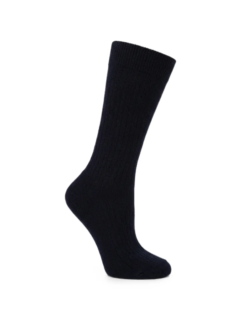 Valentino Garavani ribbed-knit logo-patch socks - Schwarz