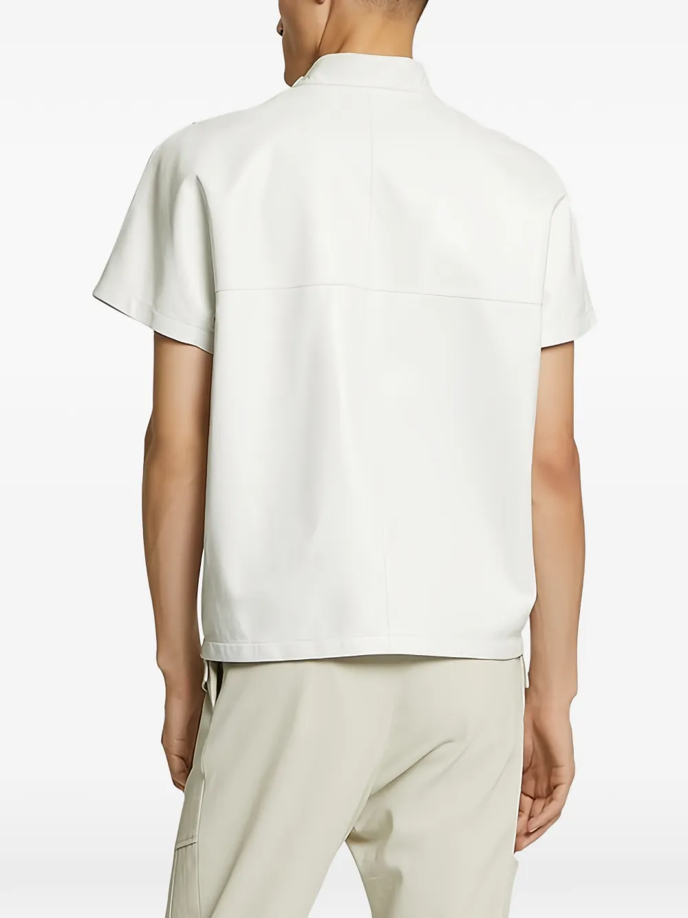 Ferragamo Leren T-shirt met korte mouwen Wit
