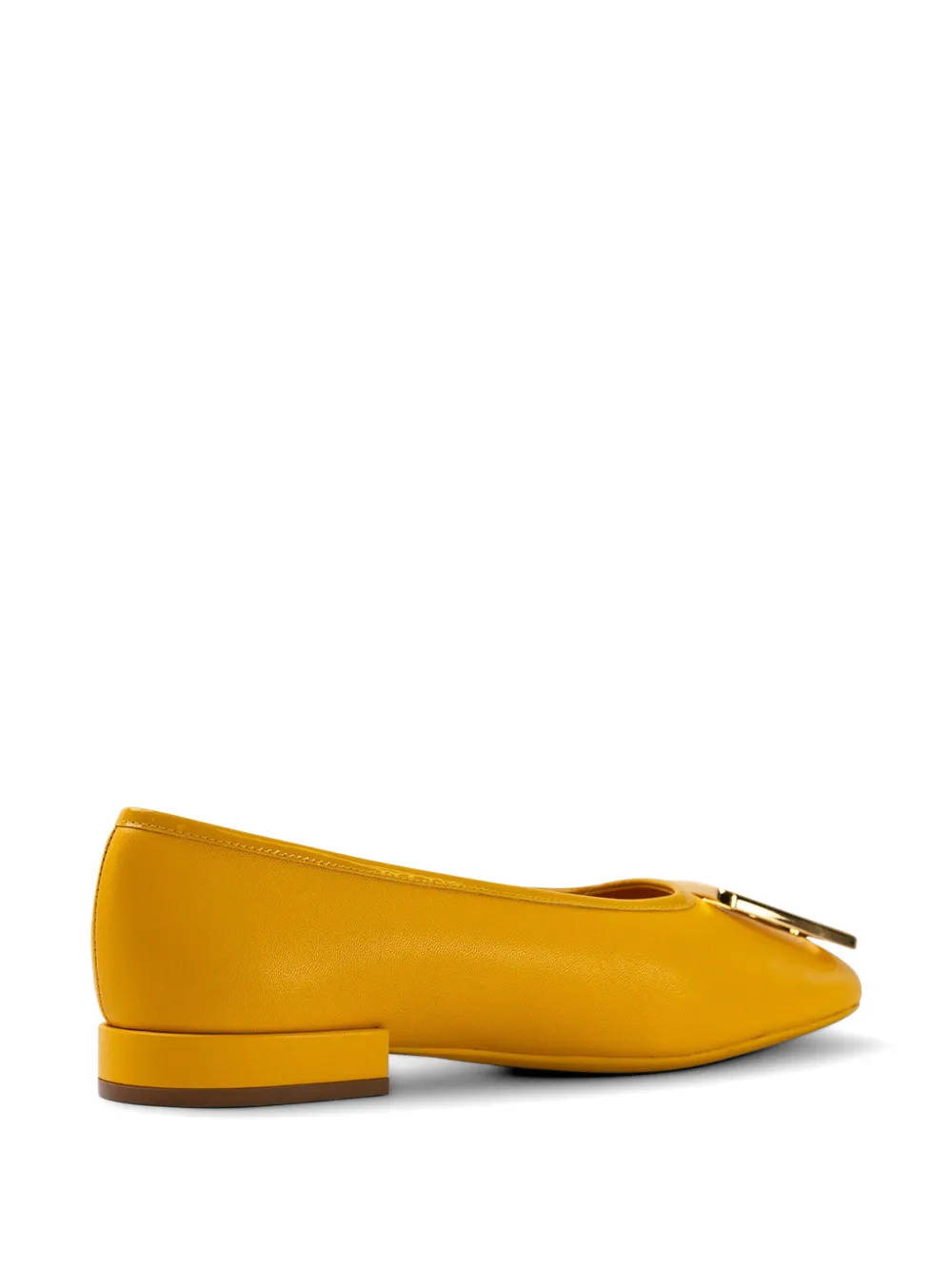 Ferragamo Myrna balletschoenen met vierkante neus Geel