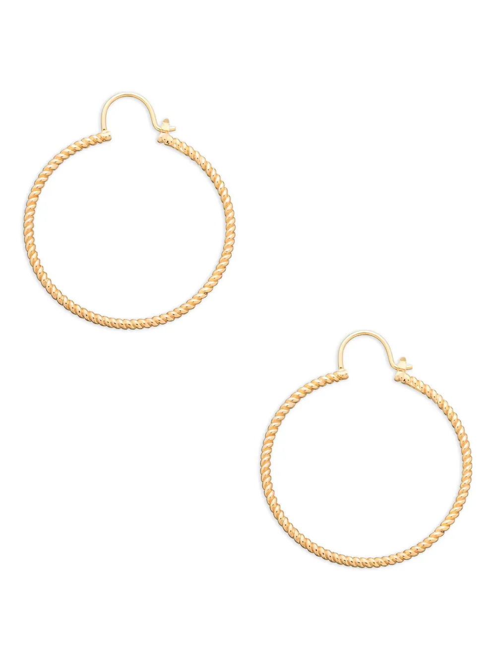 twisted hoop earrings