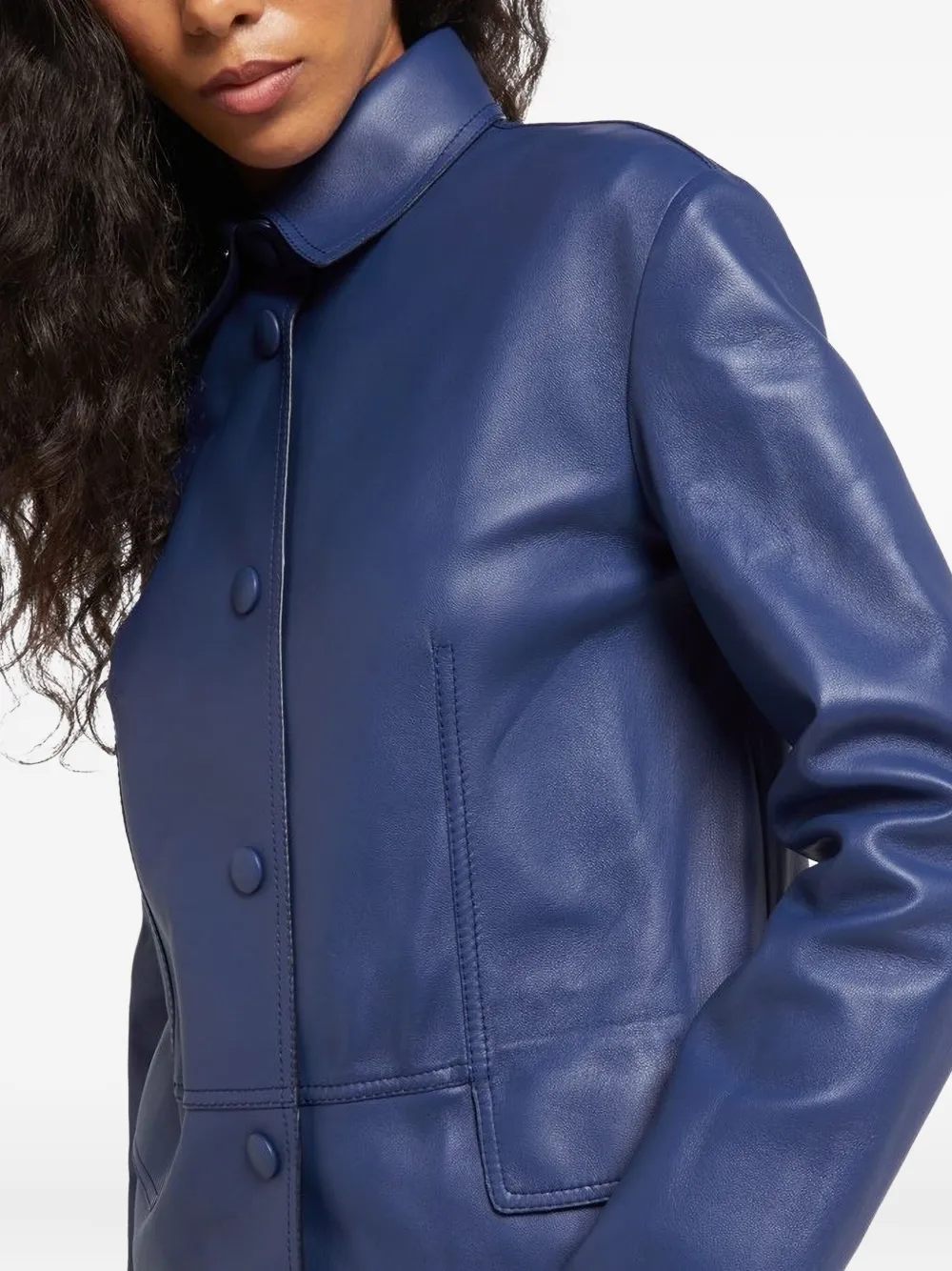 Ferragamo Leren jack Blauw