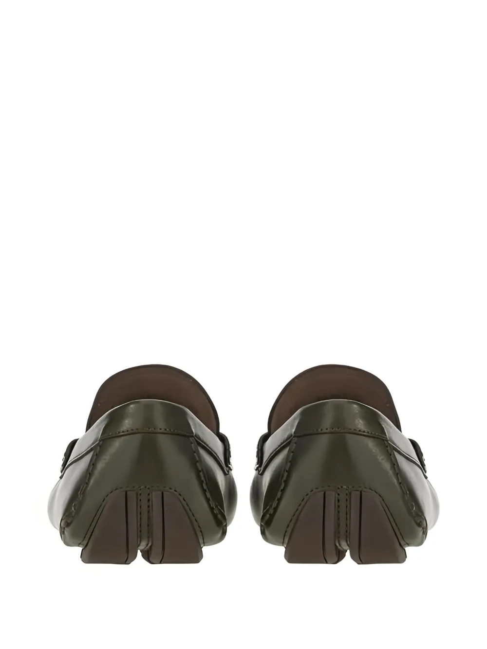 Ferragamo Penny-slot Leather Loafers In Burgundy