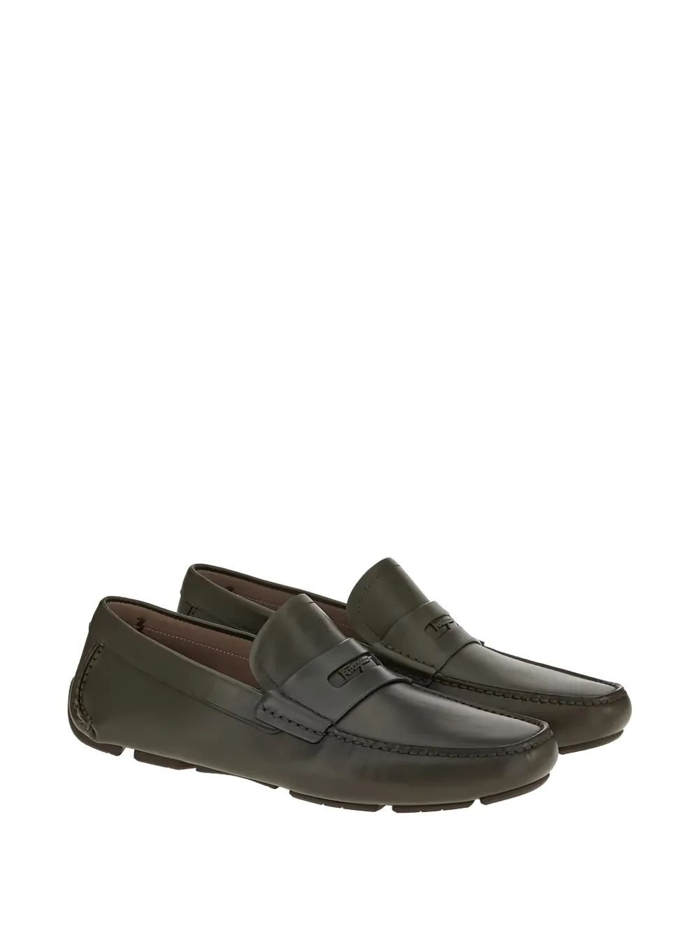 Ferragamo penny-slot leather loafers - Bruin