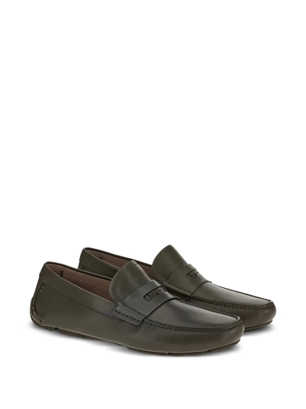 Ferragamo penny-slot leather loafers Brown