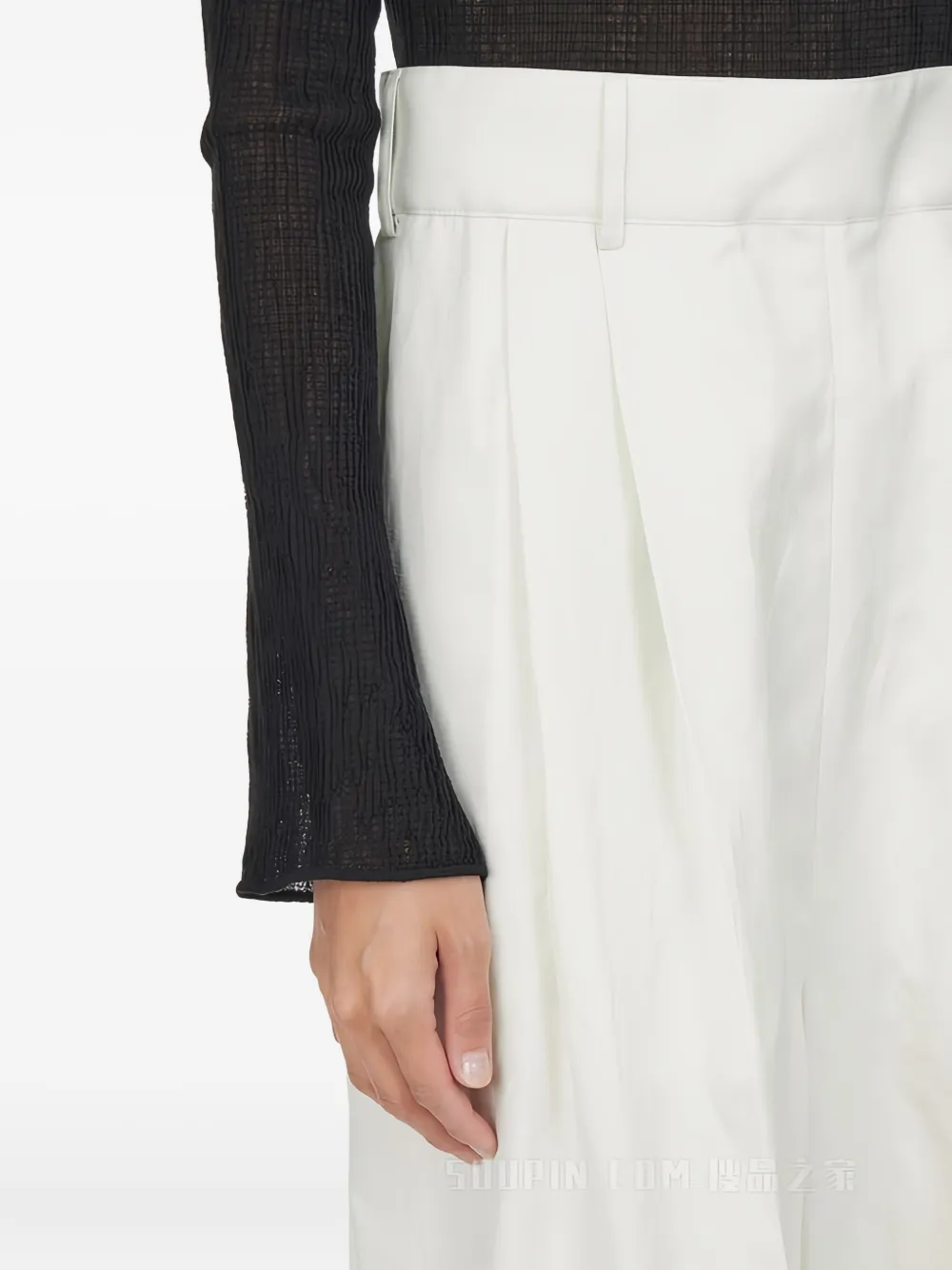 Ferragamo pleated high-waisted trousers Wit