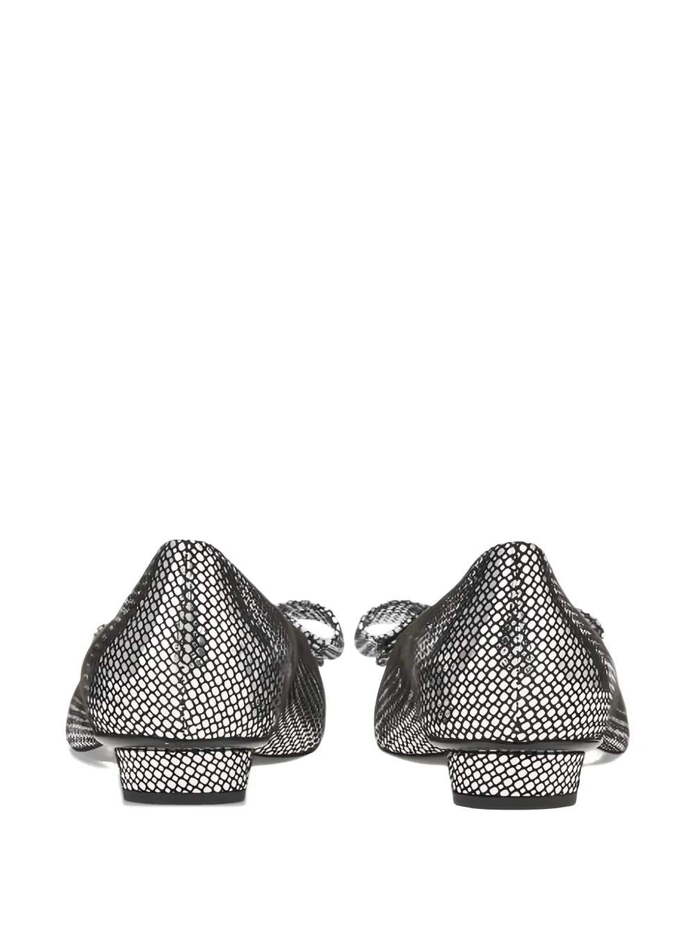 Ferragamo bow-detail ballet flats Zwart