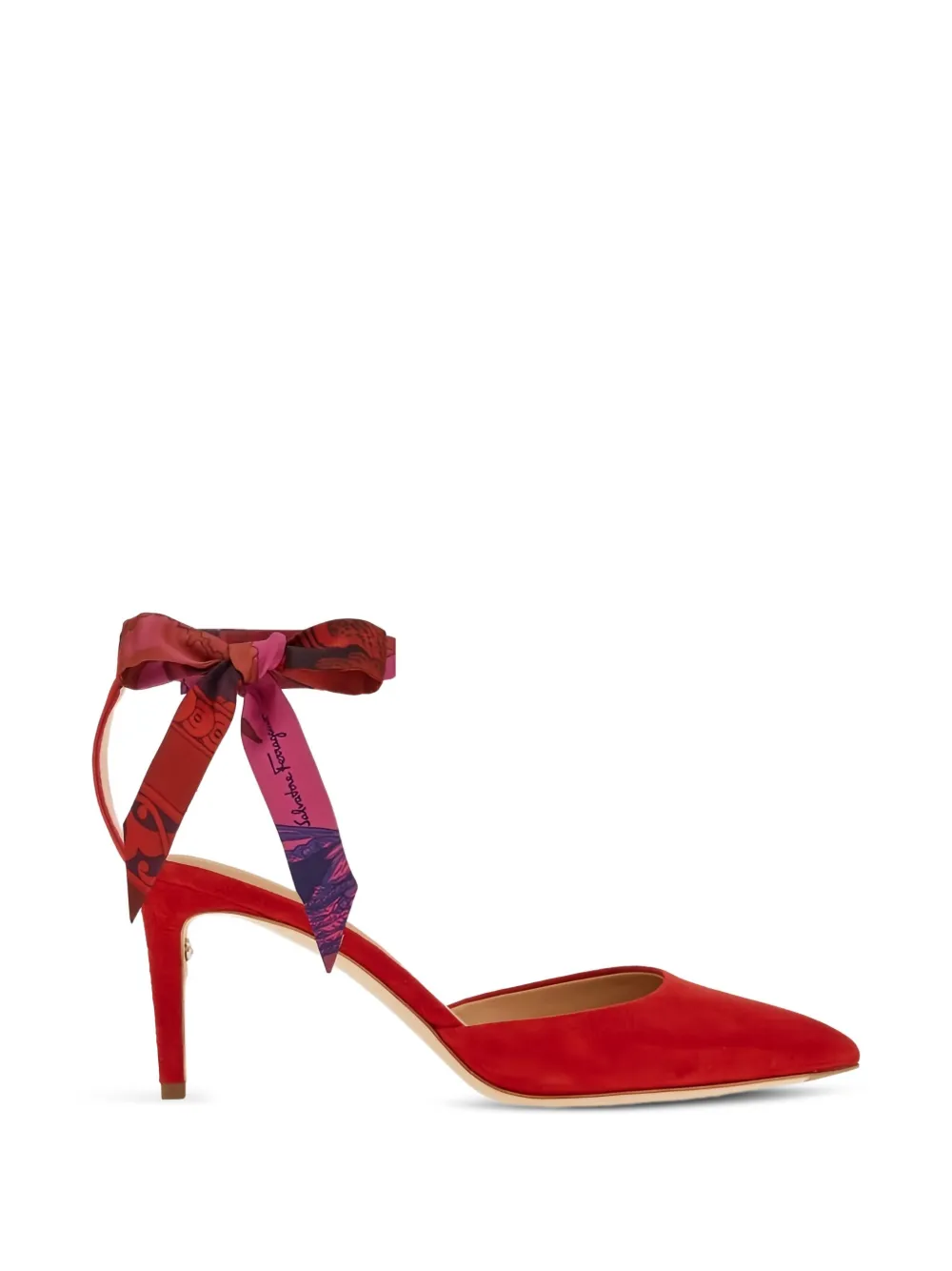 Ferragamo Iman 70 Suede Pumps In Multi