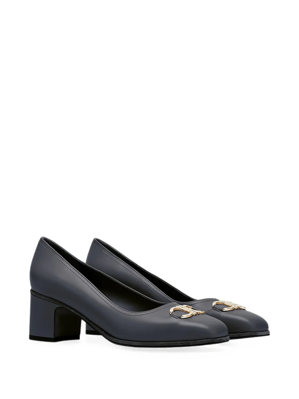 Ferragamo Giancini ornament pumps Grijs