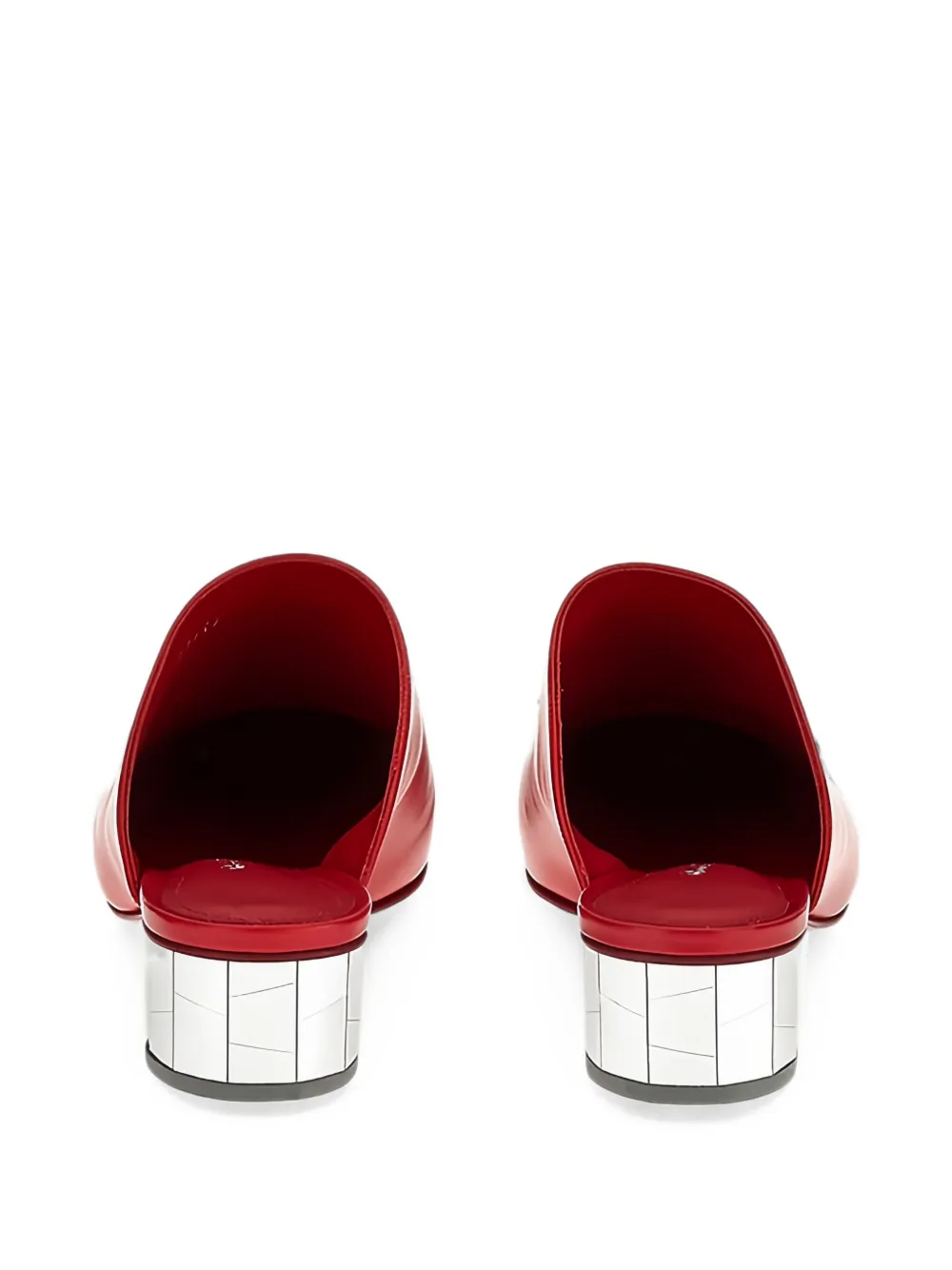 Ferragamo Floy muiltjes met spiegelhak Rood