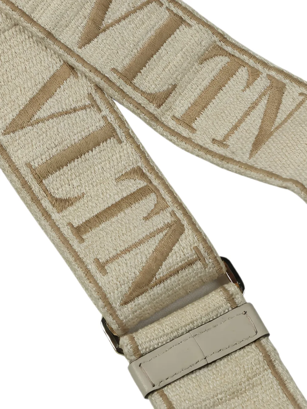 Valentino Garavani Schouderband met borduurwerk Beige