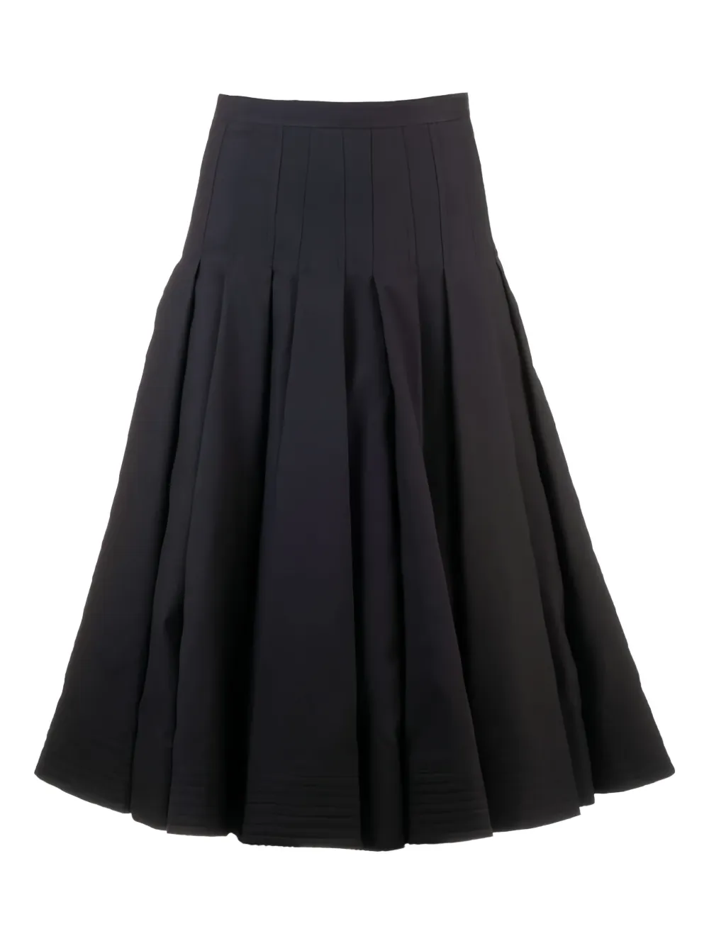 Valentino Garavani pleated panelled skirt - Zwart