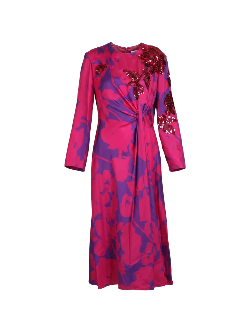 Valentino Garavani sequin-detail floral-print midi dress - Rosa