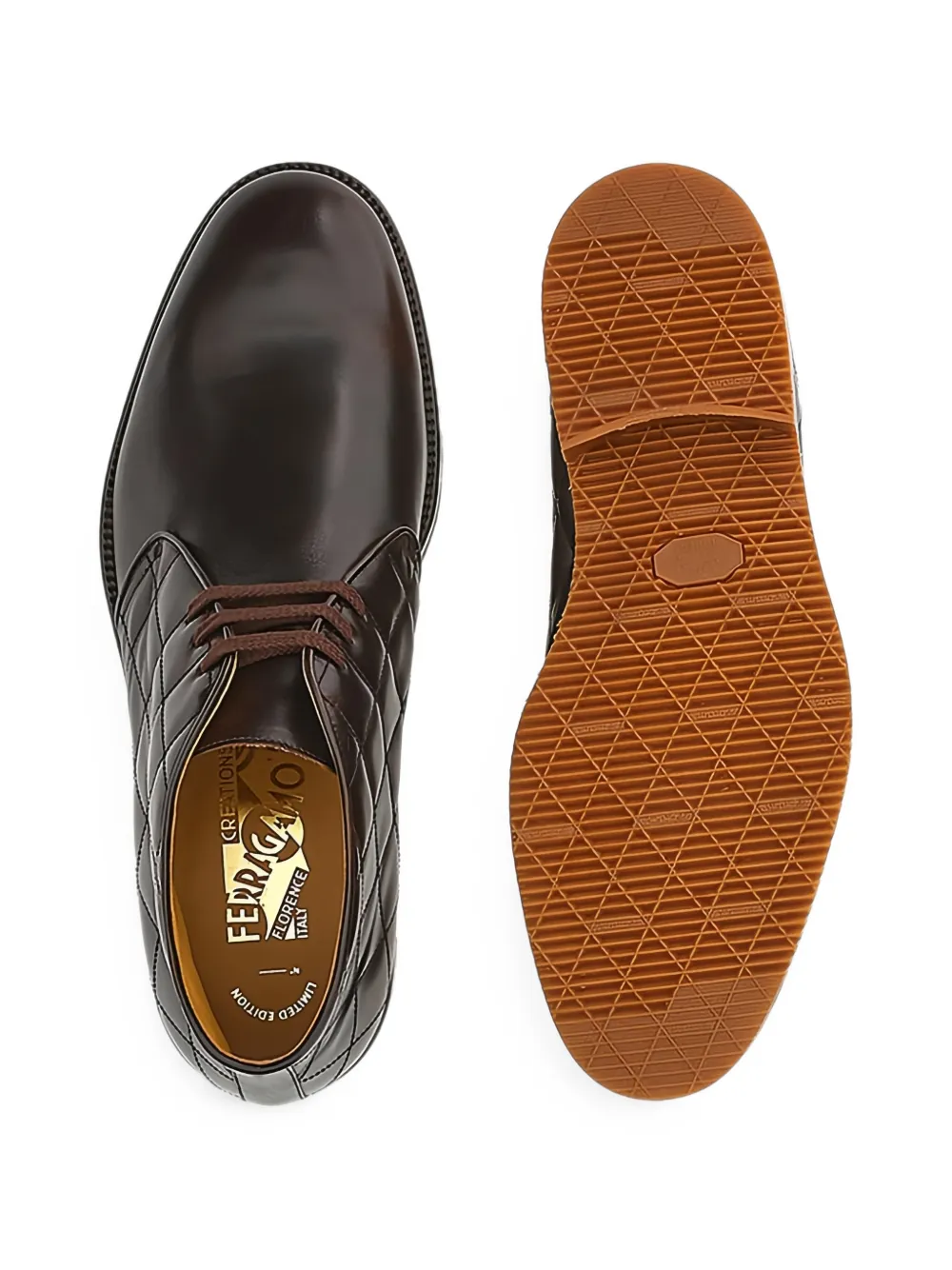 Ferragamo quilted leather desert boots Bruin