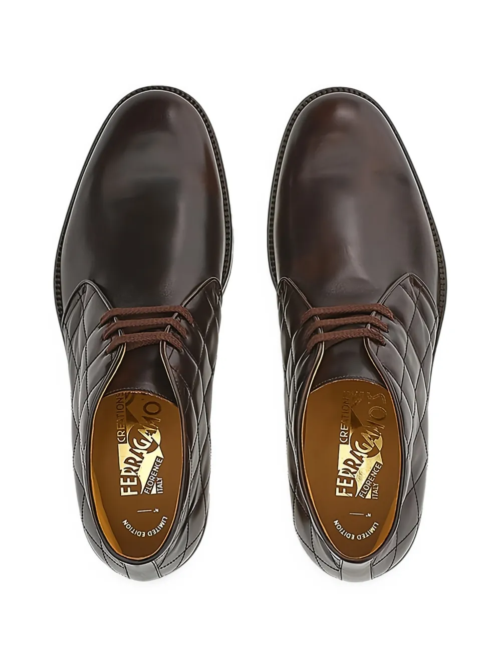 Ferragamo quilted leather desert boots Bruin