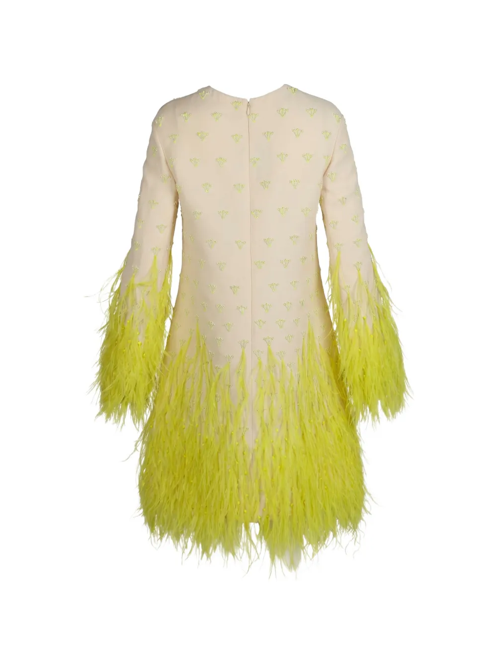 Valentino Garavani Mini-jurk met ronde hals Beige