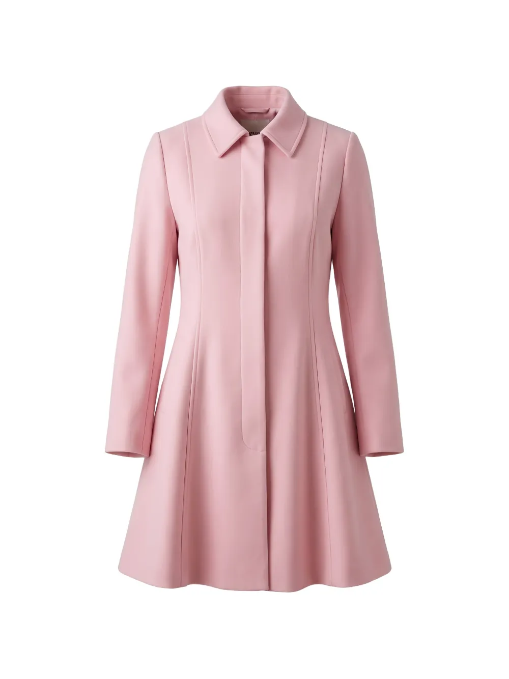 Valentino Garavani concealed-fastening flared-skirt coat - Rosa