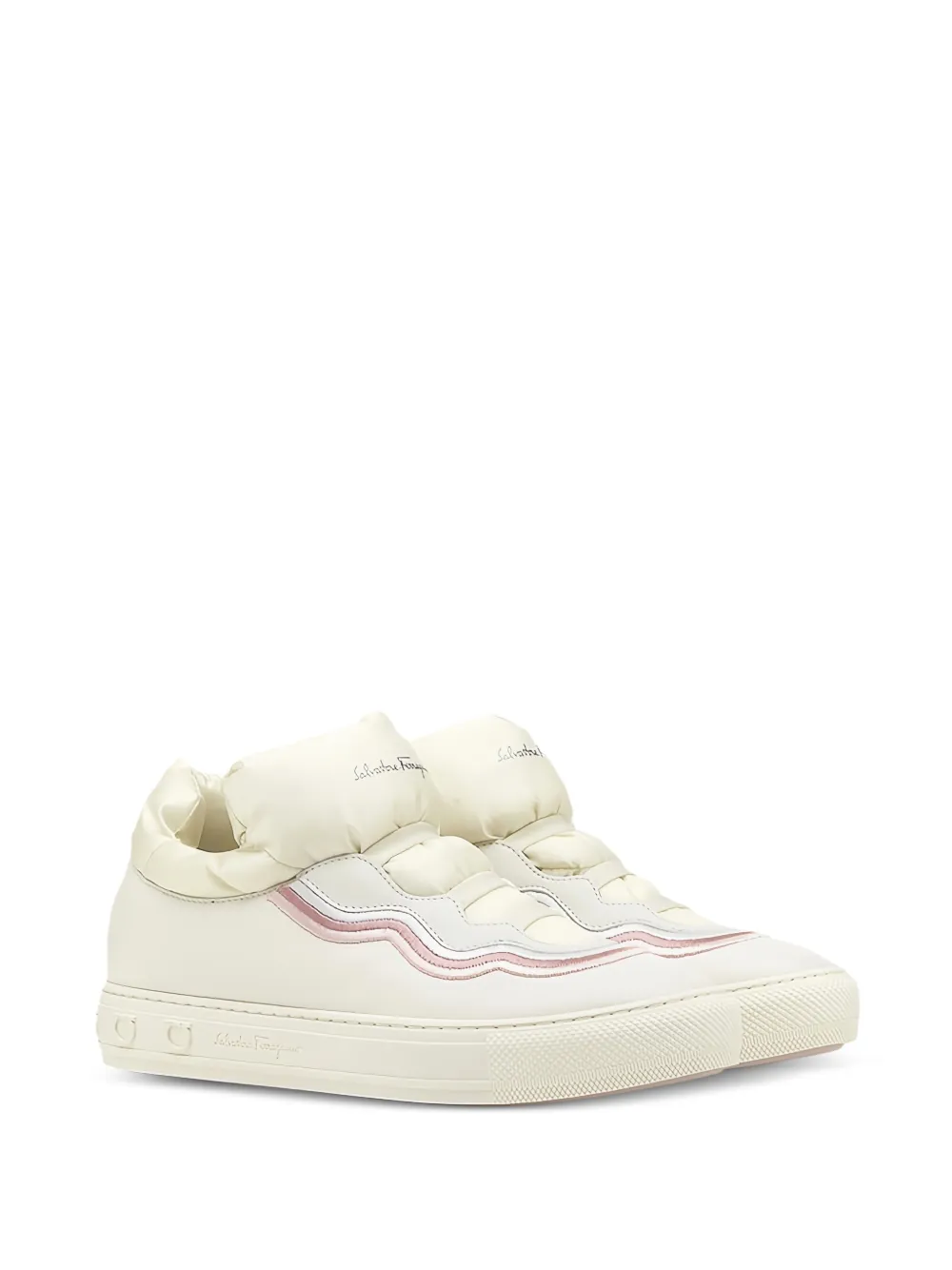 Ferragamo High-Top-Sneakers - Weiß