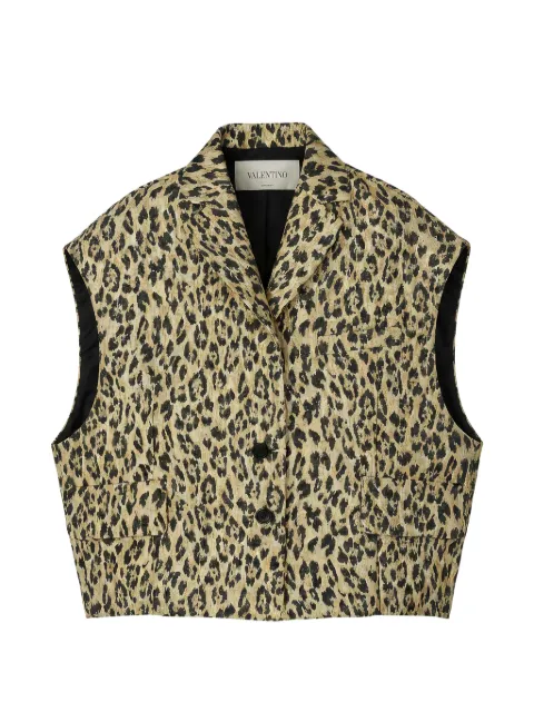 Valentino Garavani leopard-print jacquard waistcoats