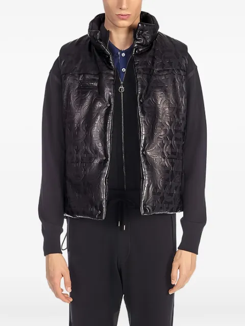 Ferragamo Gancini-embossed leather vest