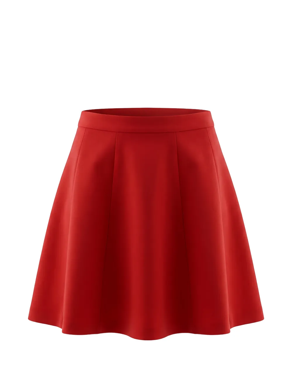 Valentino Pleated A-line Skirt In Red