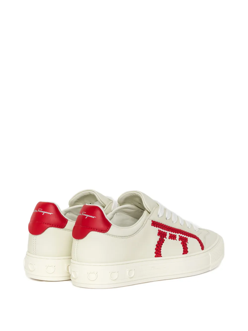 Ferragamo Lace-up Sneakers In Neutral