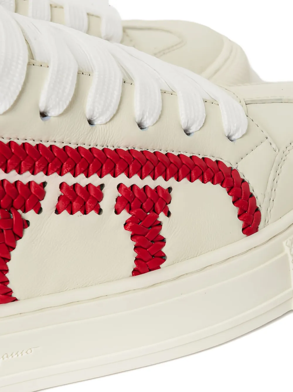 Ferragamo Lace-up Sneakers In Neutral
