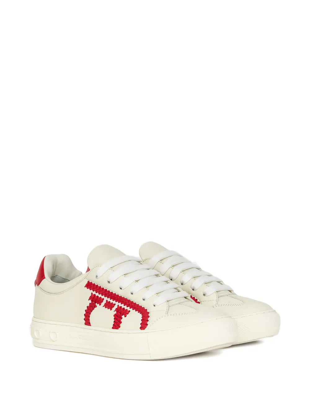 Ferragamo Lace-up Sneakers In Neutral