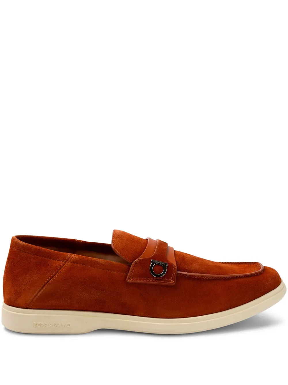 Ferragamo strap-detail loafers - Arancione