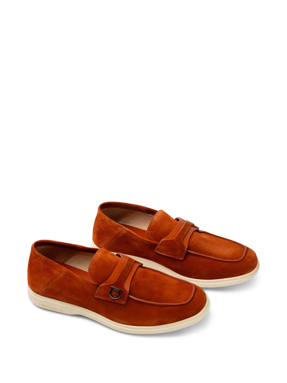 Ferragamo strap-detail loafers - Oranje