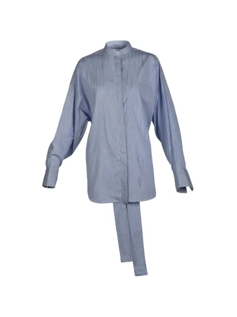 Valentino Garavani camisa a rayas con detalle de lazo