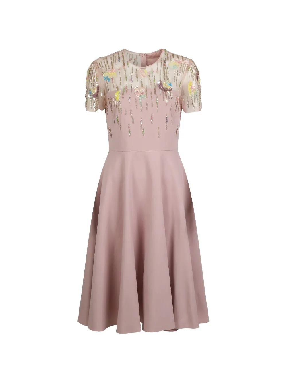Valentino Garavani Abito midi con paillettes - Rosa