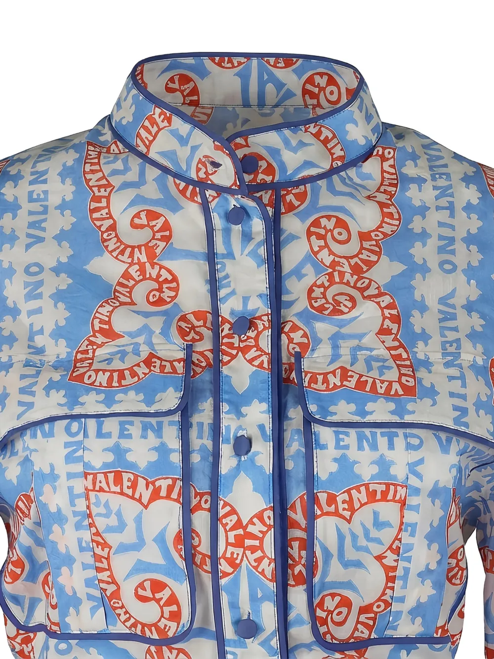 Valentino Garavani Jurk met ceintuur en logoprint Blauw