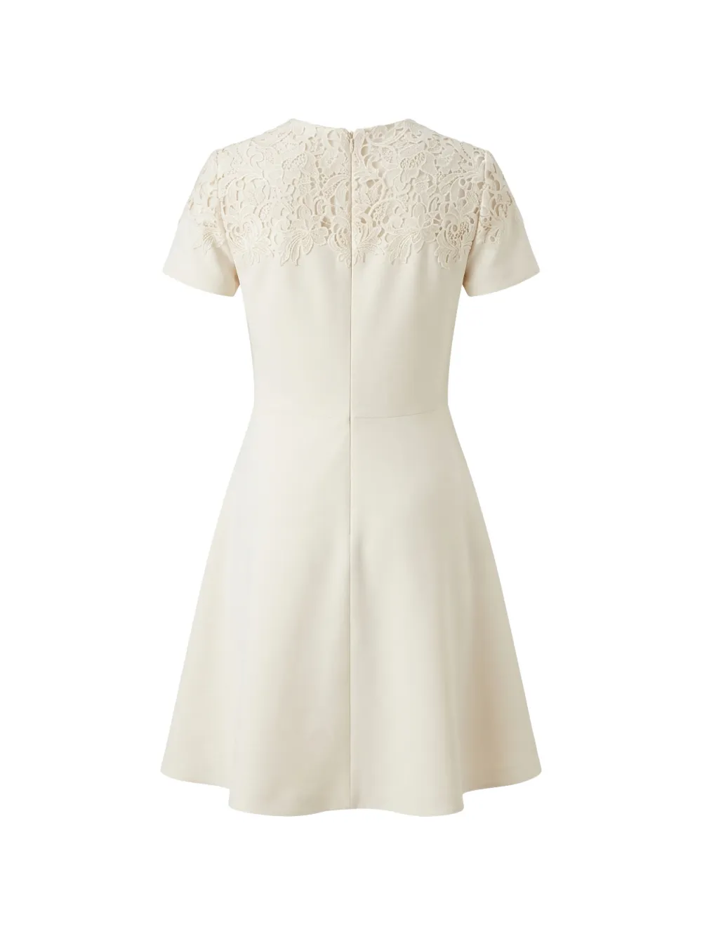 Valentino Garavani lace-panelled A-line mini dress Beige