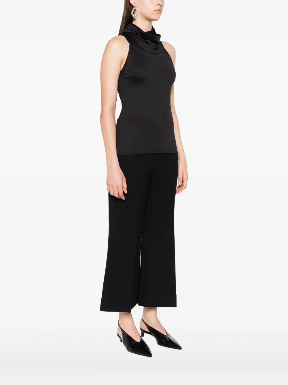 Victoria Beckham Tanktop met capuchon Zwart