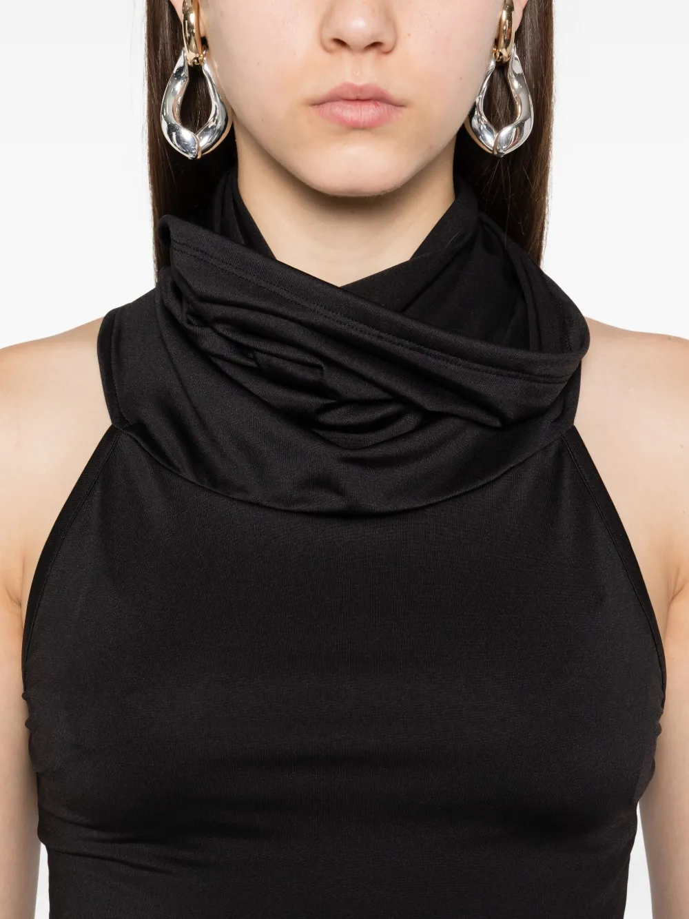 Victoria Beckham Tanktop met capuchon Zwart