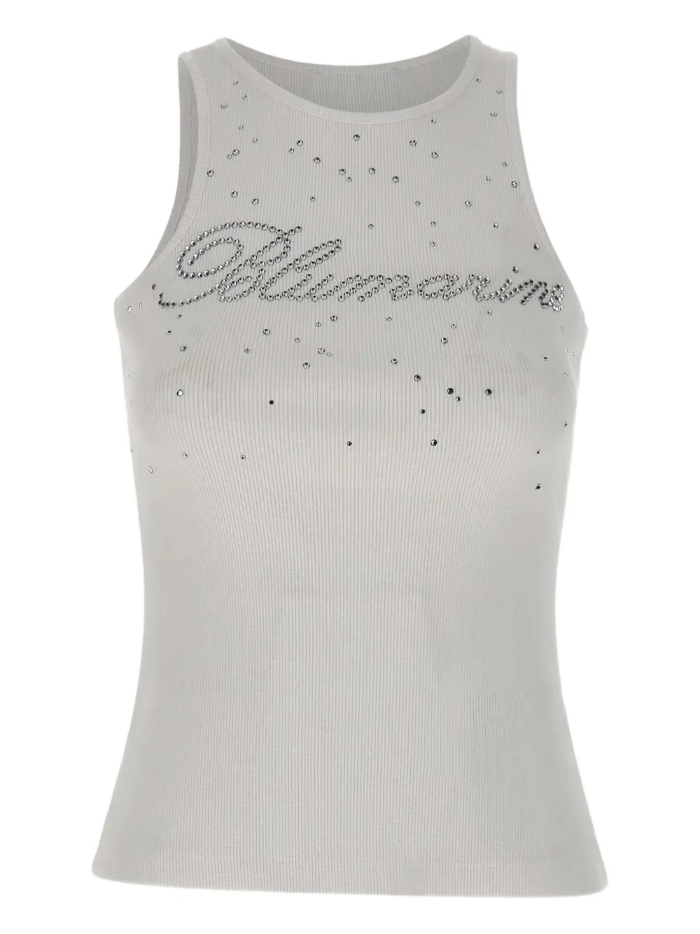 Blumarine embellished-logo tank top | White | Image 1