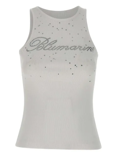 Blumarine embellished-logo tank top