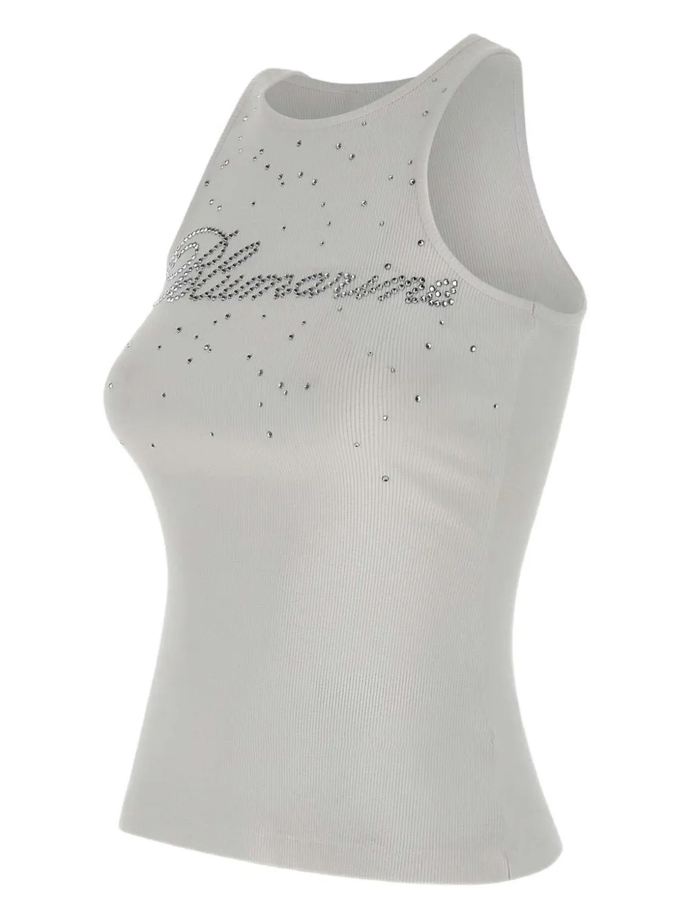 Blumarine Tanktop met logo Wit