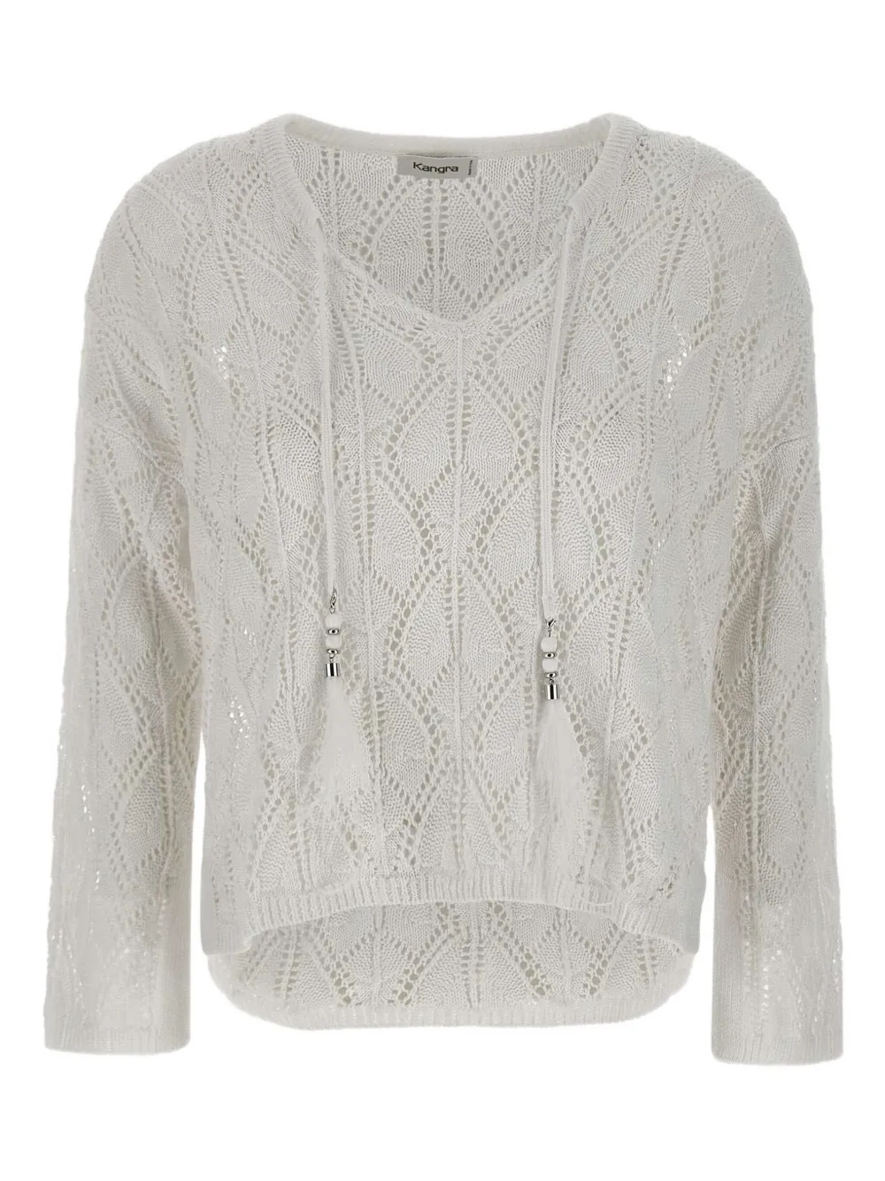 Kangra crochet-knit sweater | White | Image 1