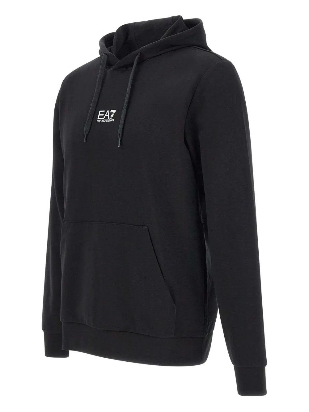 Ea7 Emporio Armani Hoodie van stretch-katoen Zwart