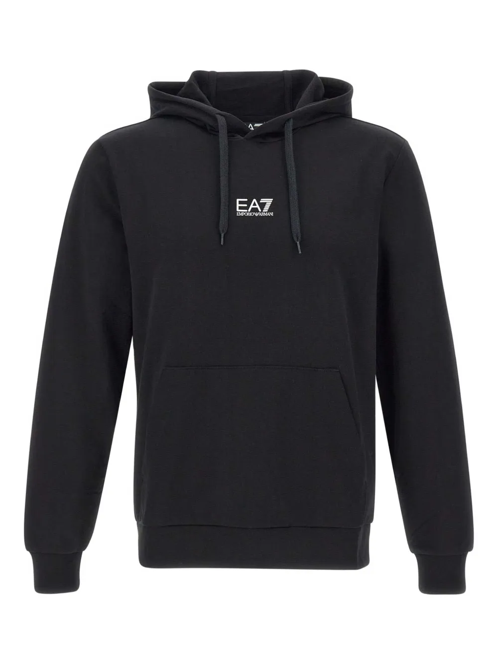 Ea7 Emporio Armani Moletom de algodão stretch com capuz | Preto | Image 1